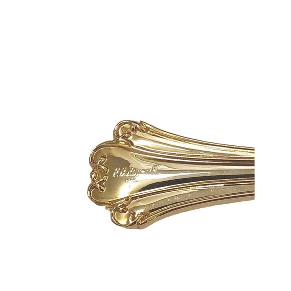 F.B. Rogers Gold SERVING FORK Chippendale Gold Electroplate HOLIDAY Wedding VNTG - Picture 4 of 8
